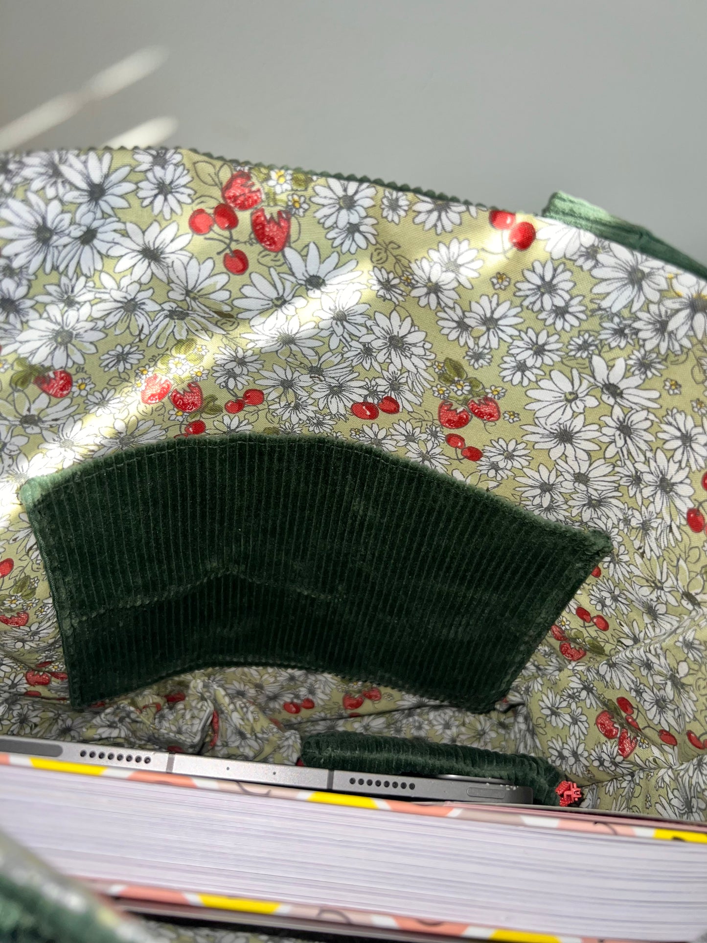 Green Corduroy Tote