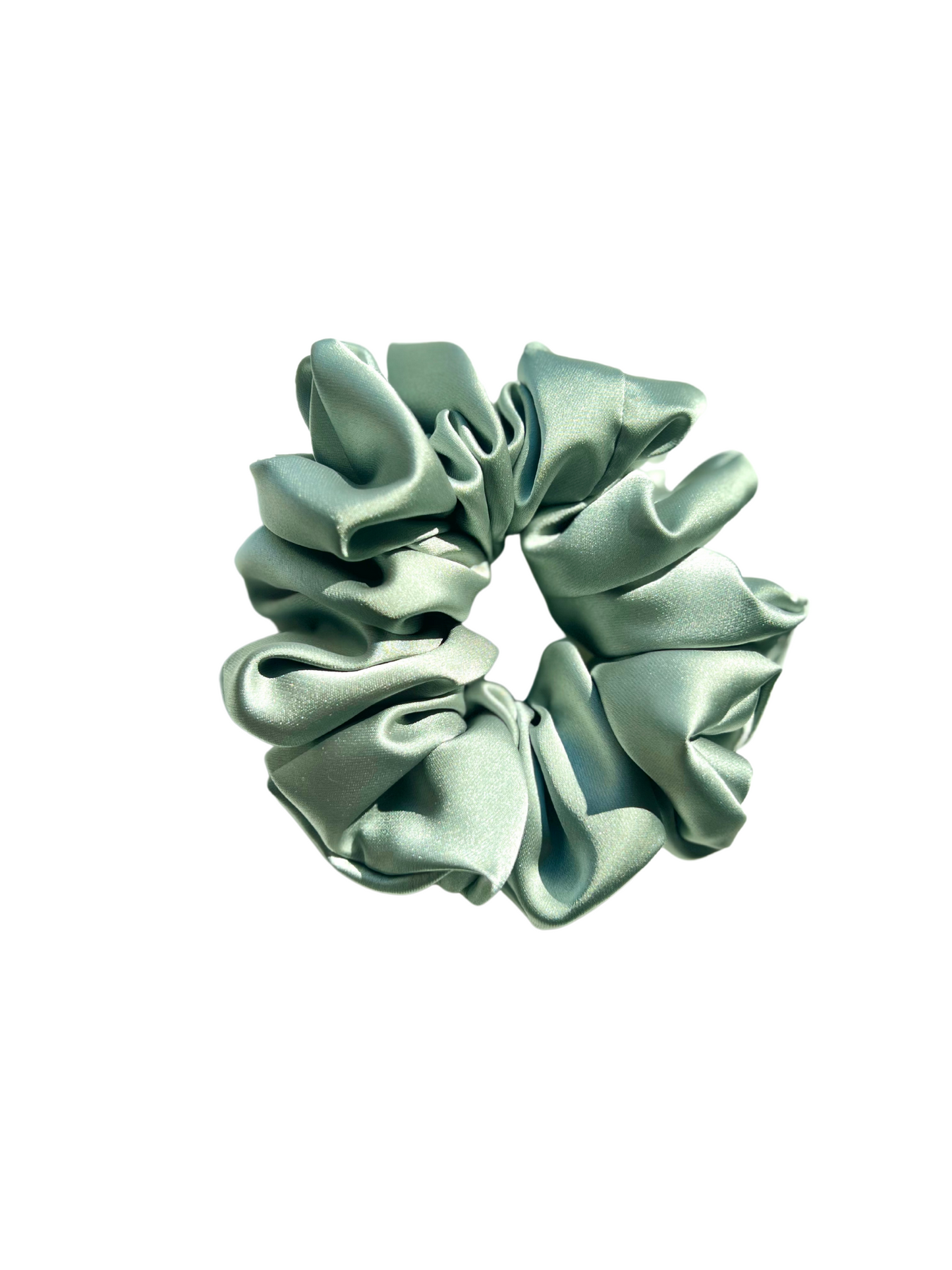Sage Green Satin Scrunchie