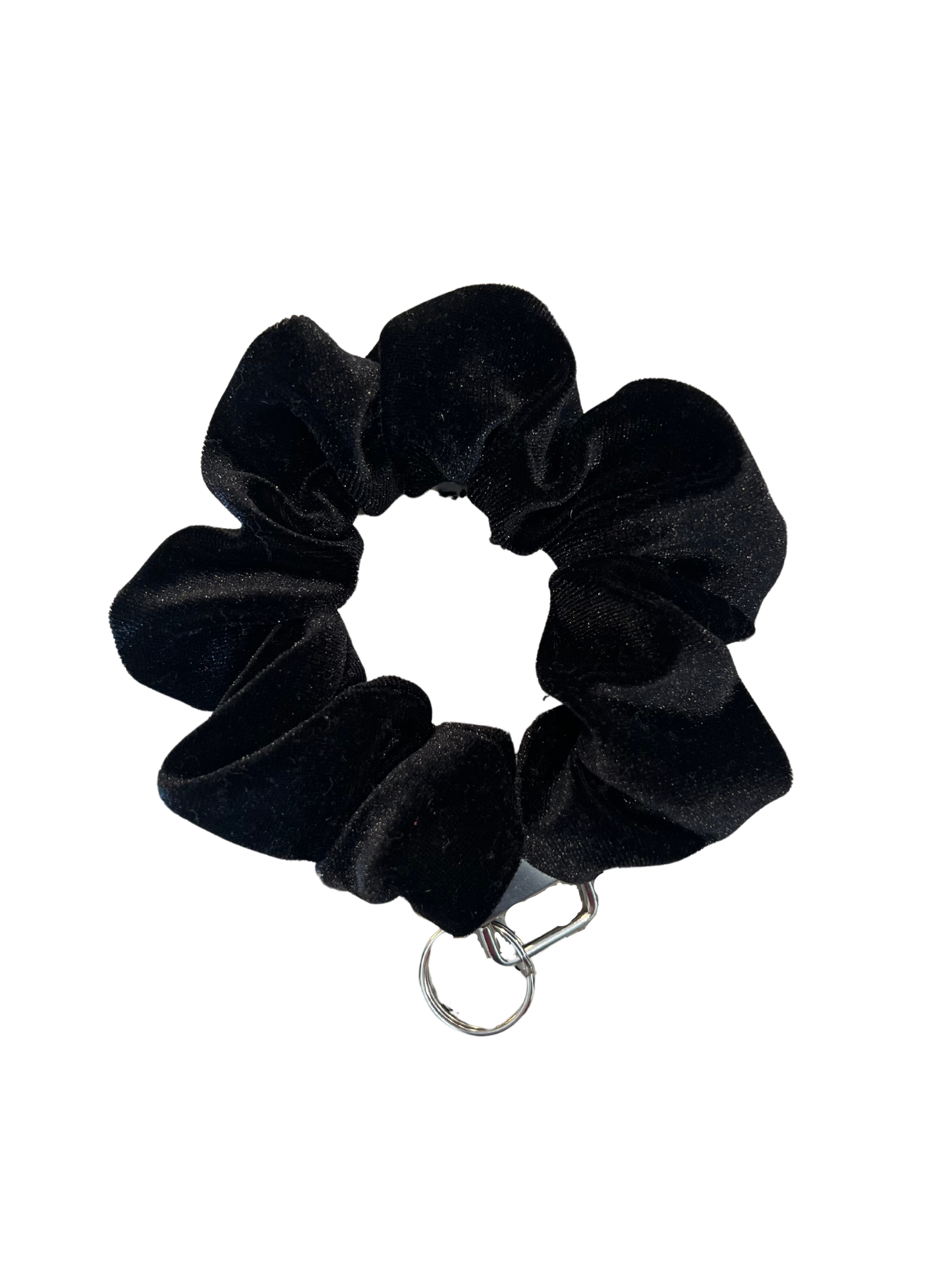 Black Velvet Scrunchie Keychain