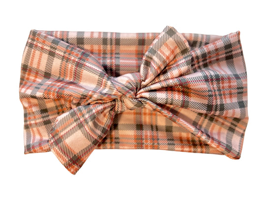Pink Plaid Headband