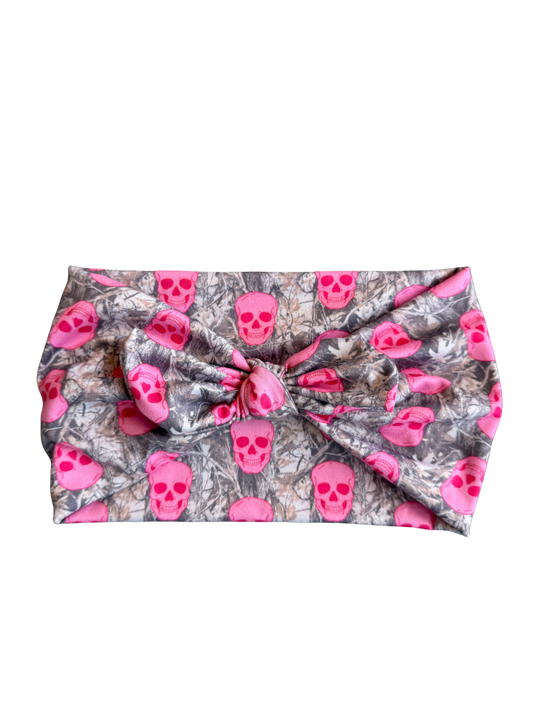 Camo Pink Skeleton Headband