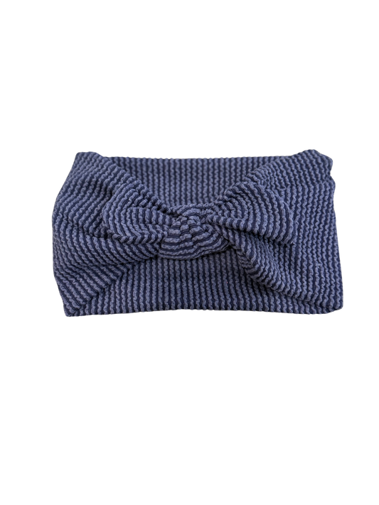 Navy Blue Ribbed Headband